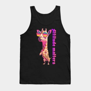 Attitude matters giraffe Tank Top